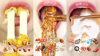 asmr DELICIOUS EMOJI FOOD COMPILATION 이모지 먹방 모음집 MUKBANG eating sounds