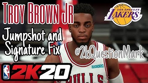 Troy Brown Jr Jumpshot and Signature Fix Nba 2k20 Mobile @2kQuestionMark