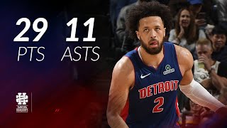 Cade Cunningham 29 pts 11 asts vs Warriors season