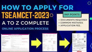 TSEAMCET 2023 Application Process|EAMCET 2023 Online Application|How to Apply for EAMCET 2023 Online