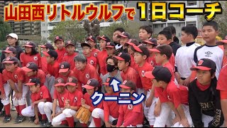 クーニンが少年野球コーチに！ノックしてたらオバチャン乱入…逆に千本ノック浴びた