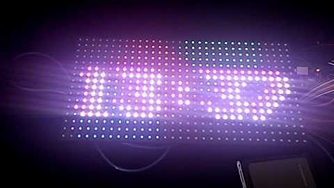 arduino rgb pixel 16x32 clock demo