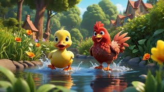 The Little Duck & The Hen – A Tale of Friendship 🦆🐔✨