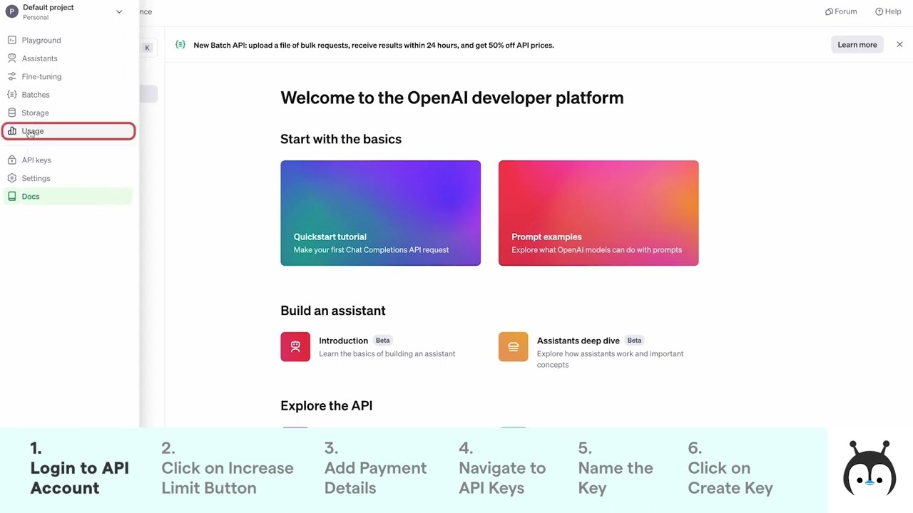 How to Create Open AI Secret Key for BotPenguin