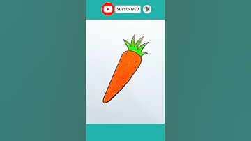 how to draw carrot/easy drawing for kids #shorts #drawing #kids