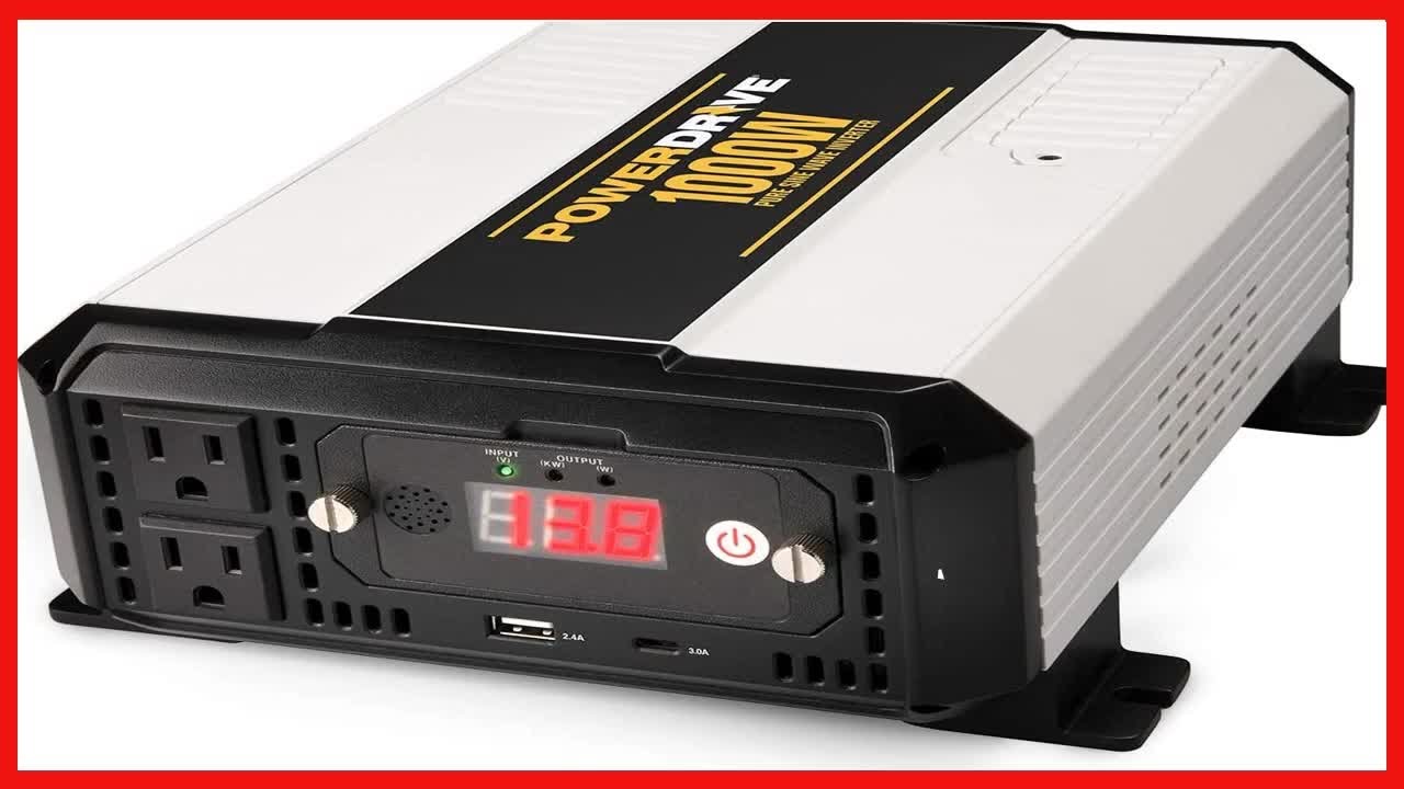 PowerDrive 1000W, Bluetooth Pure Sine Wave, Power Inverter YouTube