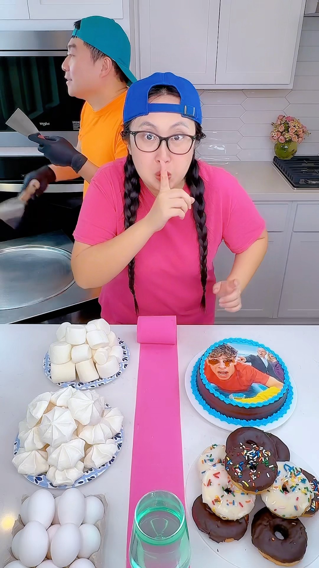 TheRoyaltyFamily cake vs white foods ice cream challenge!? #funny by Ethan Funny Family