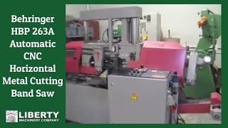Behringer HBP 263A Automatic CNC Horizontal Metal Cutting Band Saw w/ Bundle Cutting Option