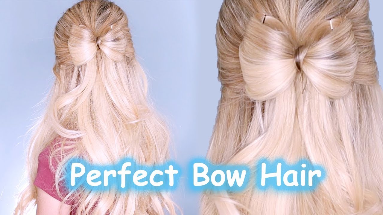 HOW TO DO A PERFECT HAIR BOW  Cute Easy Fast Beginner Hairstyle Tutorial  Ideas  YouTube