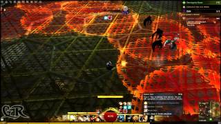 Gw2 Warrior Beating Liadri The Concealing Dark With Green Equipment