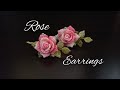 Beautiful rose earrings  very easy to make  crochet