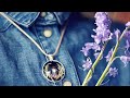 Pressing flowers into a necklace