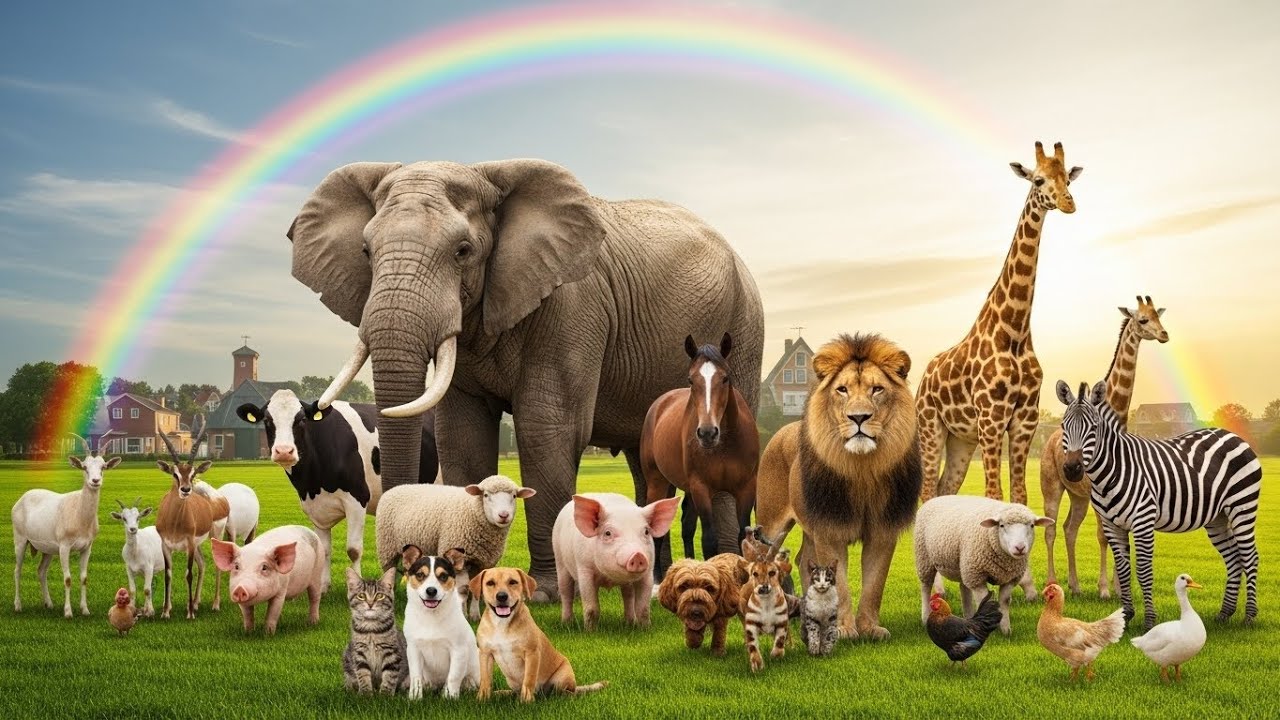 Cute Animal Sounds Compilation Goat ,Sheep ,Kitten ,Duckling ,Duck ,Puppy ,Elephant   Funny Animal