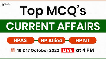 Daily Current MCQs PDF | Current Affairs Preparation Sources & Study Material |HPAS, HP NT,HP Allied