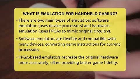 What Is Emulation For Handheld Gaming? - Video Gamers Vault