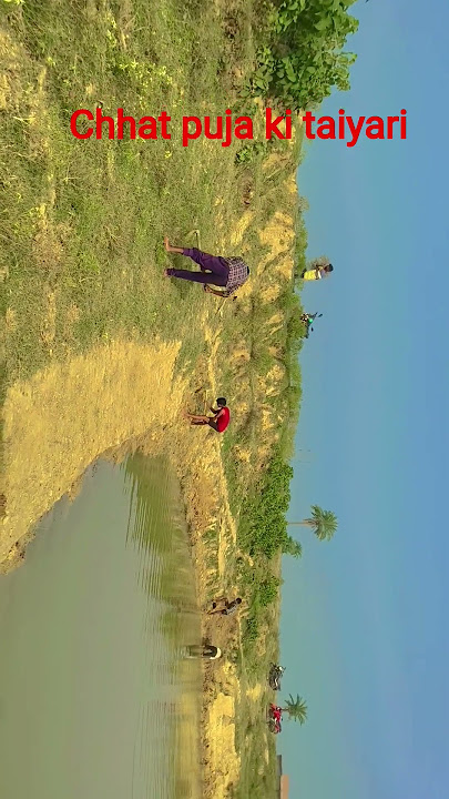 chhat puja ki taiyari 🙏| chhat ghat #bollywood #song #hindisong #viral