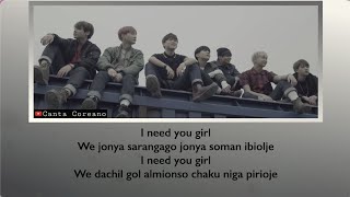 BTS   -  I NEED YOU (LETRA FACIL / FACIL PRONUNCIACION)