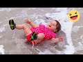 Cute Babies Fail On The Beach | Best Funny &amp; Fails Of The Year 2023