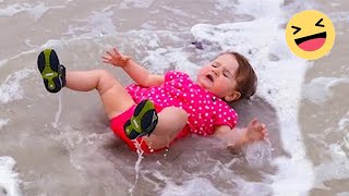 Cute Babies Fail On The Beach | Best Funny &amp; Fails Of The Year 2023