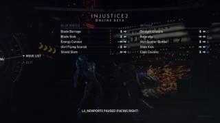 Injustice 2 beta blue beetle move list