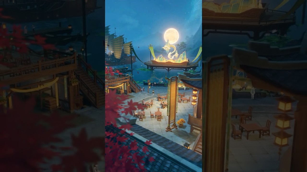 A grand festival is already underway in Yilong Wharf… #GenshinImpact #MoonchaseFestival