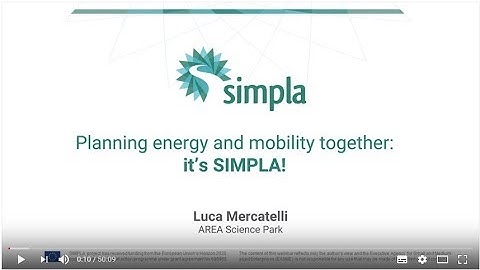 Harmonizing Energy and Mobility Planning: the Simpla Approach - Luca Mercatelli (Area Science Park)