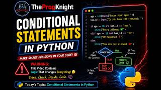 Python Conditional Statements Explained 🔥 | if, elif & else | Python for Beginners