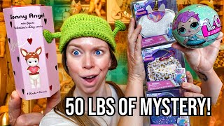 OPENING 50 LBS of Mystery Boxes! (Real Littles Handbags, Sonny Angel, LOL Surprise!)