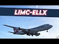 Milan Malpensa to Luxembourg (LIMC-ELLX) | Cargolux Boeing 747-400F | X-Plane11