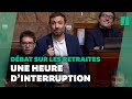 Le dbat sur les retraites interrompu prs dune heure  lassemble  cause dun tweet