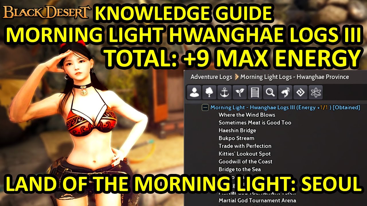 Morning light hwanghae logs 3 knowledge guide total 9 max energy