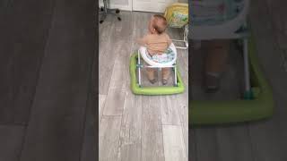 Grandson is learning how to get mobile in his walker.