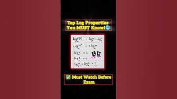 🔥 Properties of Logarithms | All LOG Rules in 1 Minute! 🥶 #ytshorts #viral