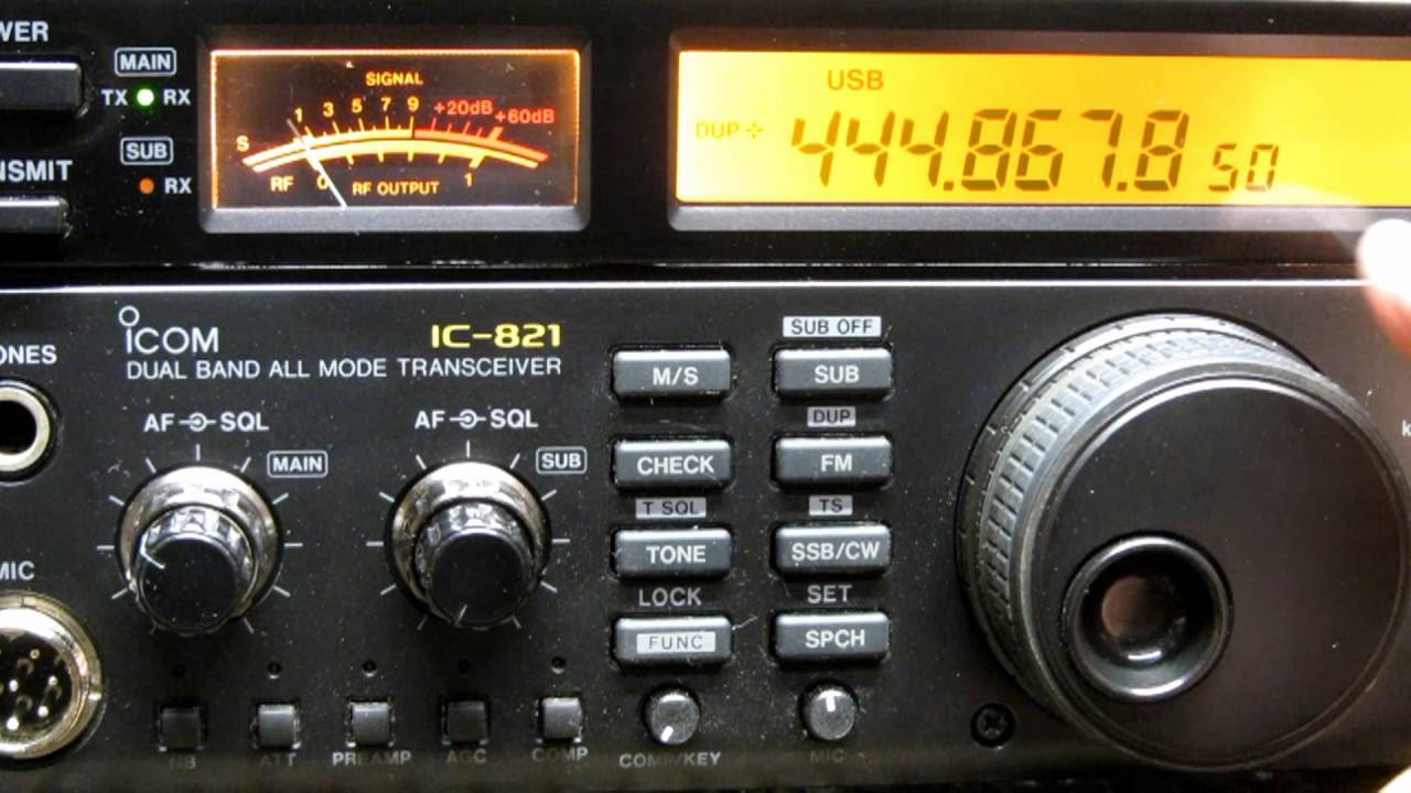 199 ICOM IC 821 VHF - UHF Multimodo - YouTube