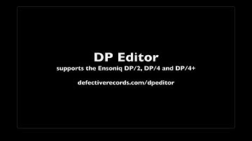 DP Editor, an Ensoniq DP series effects units editor / librarian - a brief overview