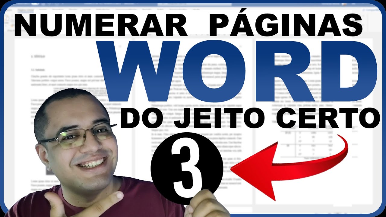 📃 WORD | Normas da ABNT - Como numerar páginas no Word - YouTube