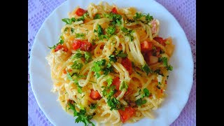 Итальянская паста карбонара. Готовится легко и быстро. Очень вкусное блюдо Итальянская паста карбонара. Готовится легко и быстро. Очень вкусное блюдо