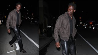 British Actor Damson Idris Keeps A Smile On His Face As He Steps Out For Dinner at Giorgio Baldi!