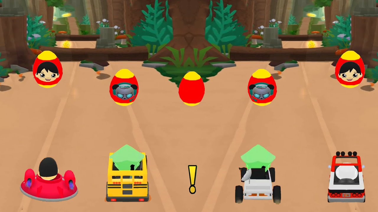 TAG WITH RYAN UFO VS COMBO PANDA VAN VS SCHOOL BUS VS SPACE ROVER DOUBLE EGG SURPRISE UPDATE