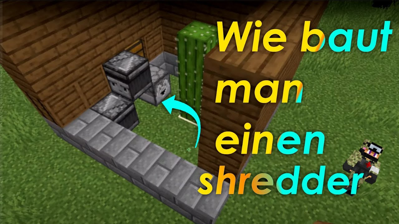 Shredder in Minecraft selber bauen [Baupause part 9] Deutch/4k/60fps