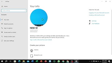 How to remove user account profile picture in windows 10