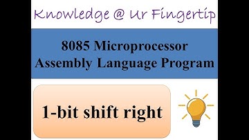 Perform a 1-bit right shift operation on an 8-bit number using an 8085 Microprocessor.