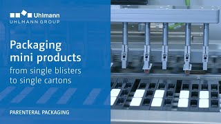 Uhlmann BLU 400 - Packaging mini products form single blister to single cartons