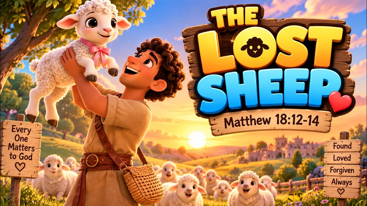 Shepperd Finds the Lost Sheep | Matthew 18:12-14 | Christian Kids Song #fyp
