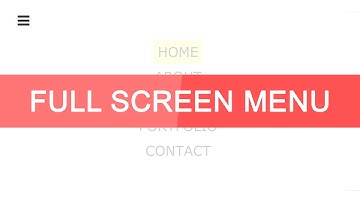 Fullpage Navigation Menu with jQuery and CSS3 - Fullscreen Navbar - Jquery Tutorial For Beginners