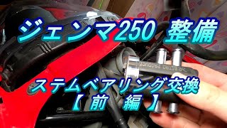 ジェンマ250 整備 #1.0 ステムベアリング交換【前編】