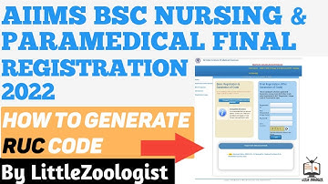 aiims bsc nursing and paramedical final registration step by step process by @LittleZoologist