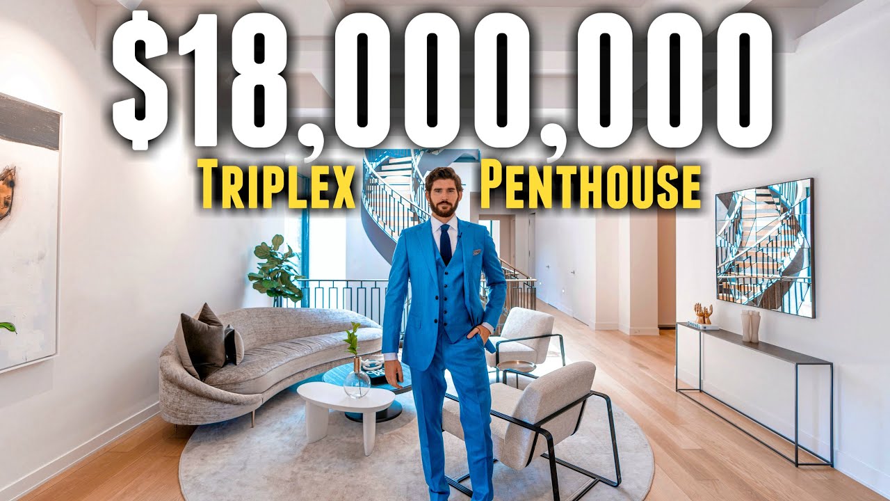 INSIDE a $18 Million NYC TRIPLEX PENTHOUSE Apartment
