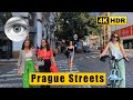Main Prague pedestrian streets - Czech Republic 4k Walk 🇨🇿 HDR ASMR