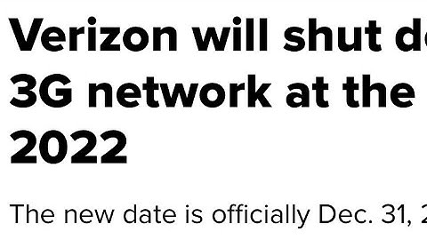 Verizon 3G & CDMA shutdown official, date set for decommission.